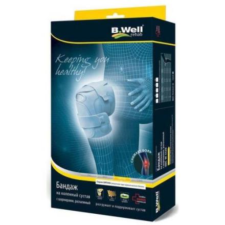 БАНДАЖ НА КОЛЕНО (С ШАРНИРАМИ) БИ ВЕЛЛ (B.WELL) W-3320 серый L