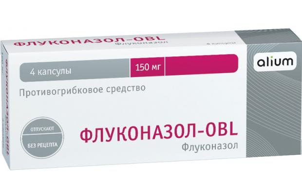 ФЛУКОНАЗОЛ ОБЛ капс. 150 мг №4