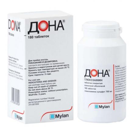 ДОНА табл. п/о плен. 750 мг №180