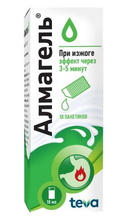 АЛМАГЕЛЬ сусп. внутр. пак. 10 мл №10