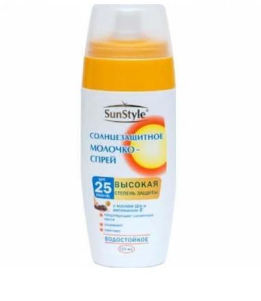 SUN STYLE МОЛОЧКО-СПРЕЙ ДЛЯ ЗАГАРА 125 мл SPF25