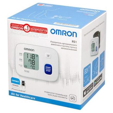 ОМРОН (OMRON) ПРИБОР (ТОНОМЕТР) ИЗМ. АРТ. ДАВЛЕНИЯ АВТОМАТ НА ЗАПЯСТЬЕ RS1 (HEM-6120-RU)