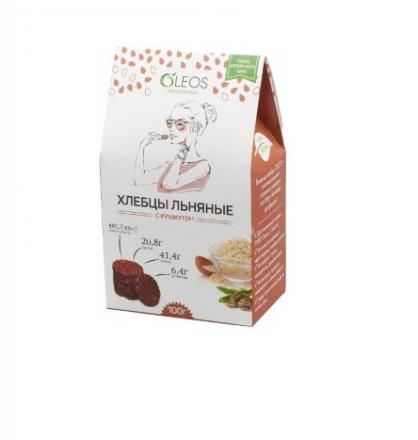 ОЛЕОС ХЛЕБЦЫ ЛЬНЯНЫЕ с кунжутом 100 гр