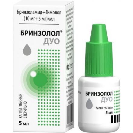 БРИНЗОЛОЛ ДУО капли глазные фл.- кап. 5 мл