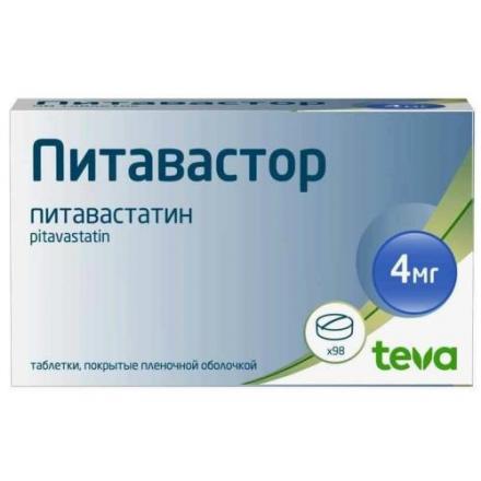 ПИТАВАСТОР табл. п/о плен. 4 мг №98