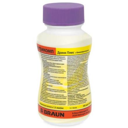 НУТРИКОМП ДРИНК ПЛЮС СМЕСЬ ДЛЯ ЭНТЕР. ПИТАНИЯ банан 200 мл