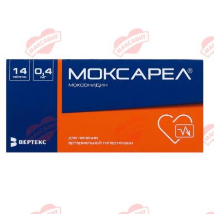 МОКСАРЕЛ ВЕРТЕКС табл. п/о плен. 0,4 мг №14