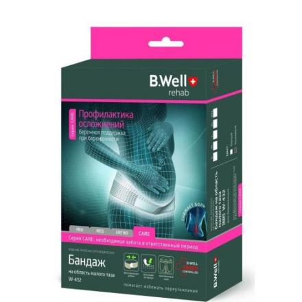 БАНДАЖ ДОРОДОВОЙ БИ ВЕЛЛ (B.WELL) W-432 белый р.S