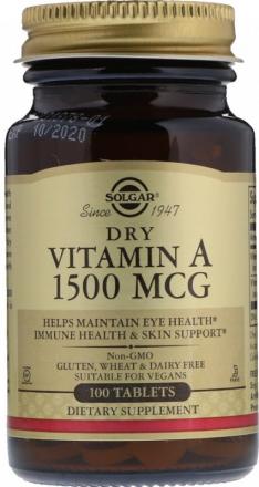СОЛГАР ВИТАМИН А СУХОЙ табл. №100