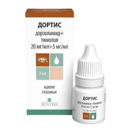 ДОРТИС капли глазные 20+5 мг/мл 5 мл