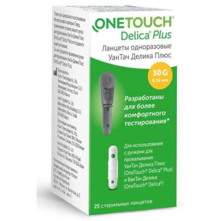 УАН ТАЧ ЛАНЦЕТЫ DELICA PLUS №25