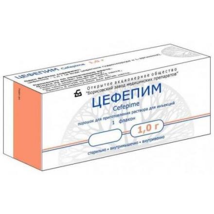 ЦЕФЕПИМ пор. д/приг. инъекц. 1 г фл. №1