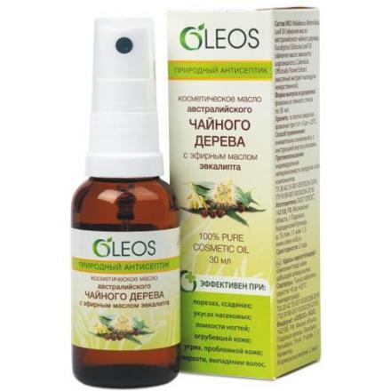 МАСЛО КОСМЕТИЧЕСКОЕ ПРИРОДНЫЙ АНТИСЕПТИК ОЛЕОС 30 мл чайного дерева с эвкалиптом
