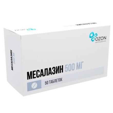 МЕСАЛАЗИН ОЗОН табл. к/р п/о 500 мг №50