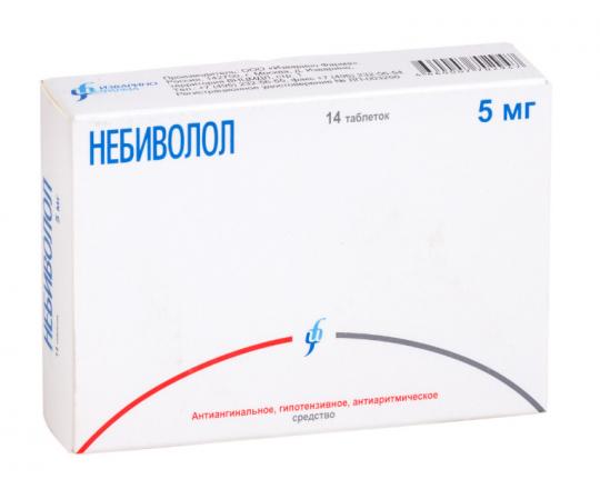 НЕБИВОЛОЛ ИЗВАРИНО ФАРМА табл. 5 мг №14