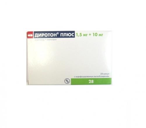 ДИРОТОН ПЛЮС капс. с модиф. высв. 1,5+10 мг №28