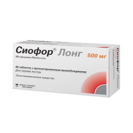 СИОФОР ЛОНГ табл. пролонг. 500 мг №60