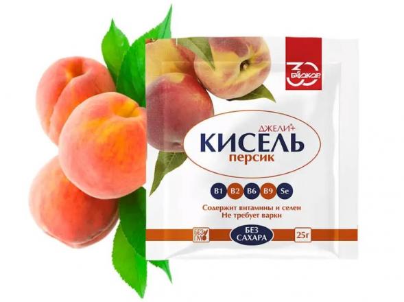 ДЖЕЛИ+ кисель персик 25 гр