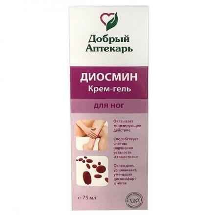 ДОБРЫЙ АПТЕКАРЬ ДИОСМИН КРЕМ-ГЕЛЬ ДЛЯ НОГ 75 мл