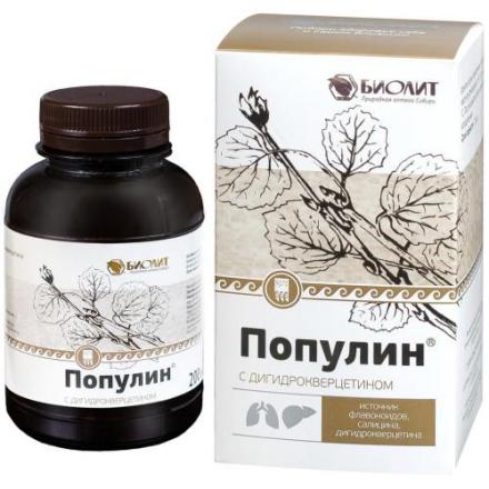 ПОПУЛИН С ДИГИДРОКВЕРЦИТИНОМ р-р внутр. фл. 200 мл