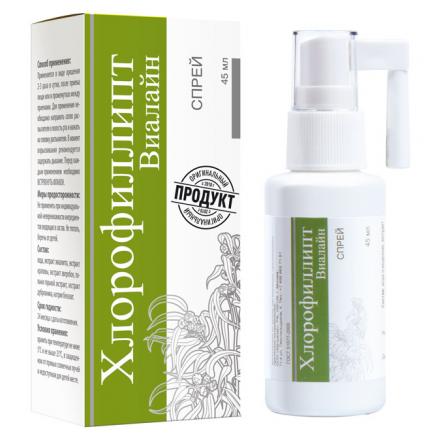 ХЛОРОФИЛЛИПТ ВИАЛАЙН спрей наруж. 45 мл