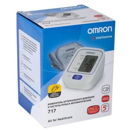 ОМРОН (OMRON) ПРИБОР (ТОНОМЕТР) ИЗМ. АРТ. ДАВЛЕНИЯ АВТОМАТ + АДАПТЕР 717 (HEM-8712-CM)