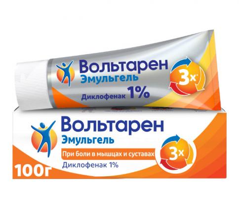 ВОЛЬТАРЕН ЭМУЛЬГЕЛЬ гель 1% 100 гр