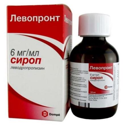 ЛЕВОПРОНТ сироп 6 мг/мл фл. 120 мл