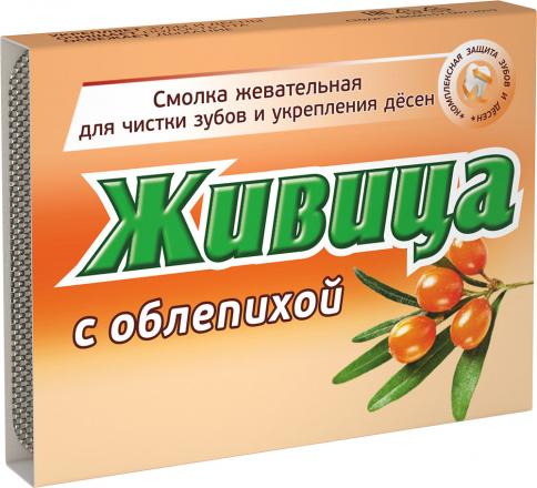 ЖИВИЦА СМОЛКА ЖЕВАТЕЛЬНАЯ с облепихой №5