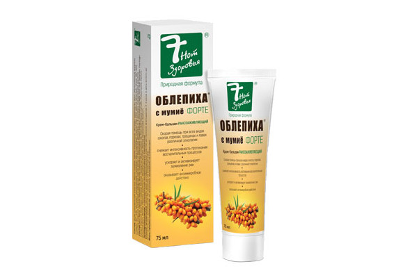 7-НОТ ЗДОРОВЬЯ ОБЛЕПИХА С МУМИЕ ФОРТЕ КРЕМ-БАЛЬЗАМ ДЛЯ ЛИЦА И ТЕЛА 75 мл