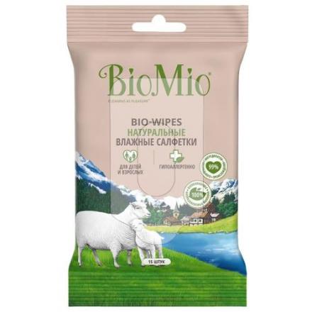 BIOMIO САЛФЕТКИ ВЛАЖНЫЕ №15
