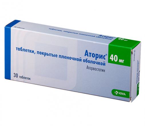 АТОРИС табл. п/о плен. 40 мг №30
