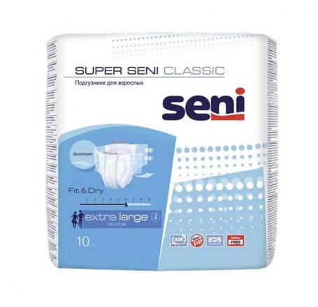 СЕНИ ПОДГУЗНИКИ ДЛЯ ВЗРОСЛЫХ SUPER КЛАССИК XL №10