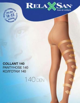 КОЛГОТКИ АНТИВАРИКОЗНЫЕ РЕЛАКСАН 140 ден р.3 беж