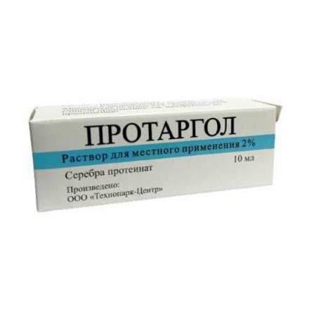 ПРОТАРГОЛ р-р д/местн. примен. 2% фл.- кап. 10 мл