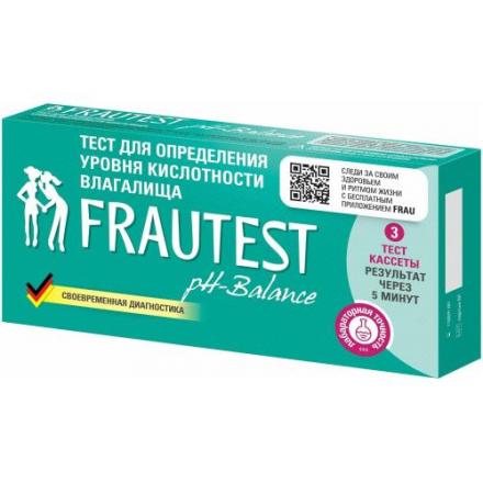 ТЕСТ ДЛЯ ДИАГНОСТИКИ ВЛАГАЛИЩНОЙ КИСЛОТНОСТИ FRAUTEST PH-BALANCE №3