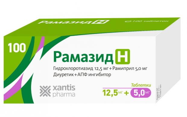 РАМАЗИД Н табл. 5+12,5 мг №100