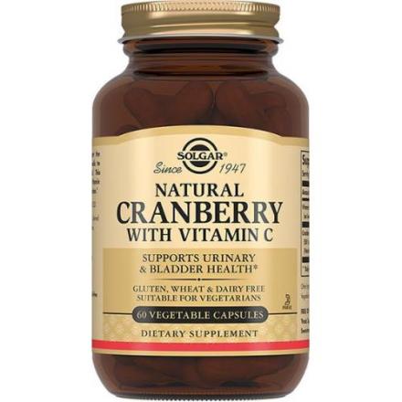 СОЛГАР НАТУРАЛЬНАЯ КЛЮКВА С ВИТАМИНОМ С капс. №60