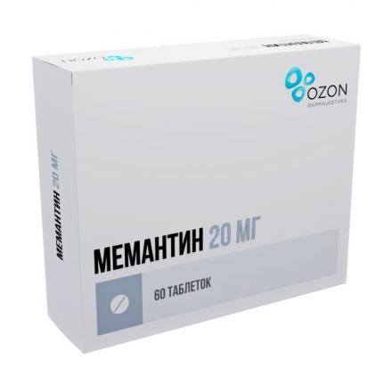 МЕМАНТИН ОЗОН табл. п/о плен. 20 мг №60