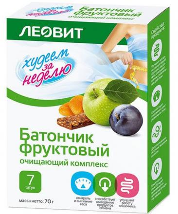ХУДЕЕМ ЗА НЕДЕЛЮ БАТОНЧИК ФРУКТОВЫЙ очищающий комплекс №7