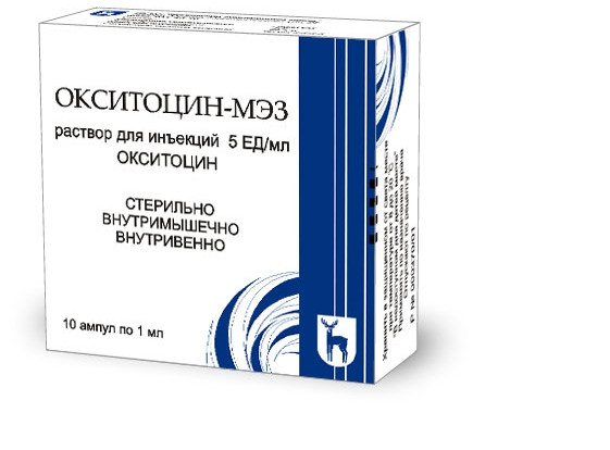 ОКСИТОЦИН МЭЗ р-р д/инъекц. в/в, в/м 5 МЕ/мл амп. 1 мл №10