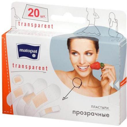 ЛЕЙКОПЛАСТЫРЬ НАБОР МАТОПАТ транспарент №20
