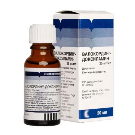 ВАЛОКОРДИН-ДОКСИЛАМИН капли внутр. фл. 20 мл