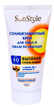 SUN STYLE КРЕМ ДЛЯ ЛИЦА СОЛНЦЕЗАЩИТНЫЙ 75 мл SPF40
