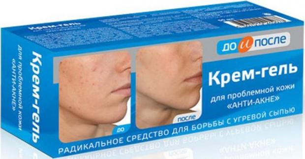 ДО И ПОСЛЕ АНТИ-АКНЕ КРЕМ-ГЕЛЬ ДЛЯ ЛИЦА 50 мл для проблемной кожи