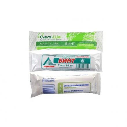 БИНТ НЕСТЕРИЛЬНЫЙ инд. уп. 14см х 7м