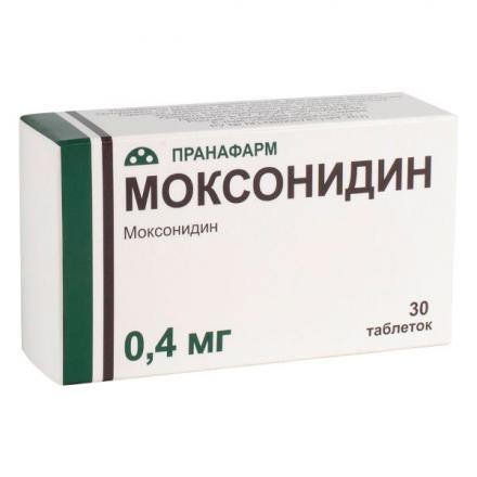 МОКСОНИДИН ПРАНА табл. п/о плен. 0,4 мг №30