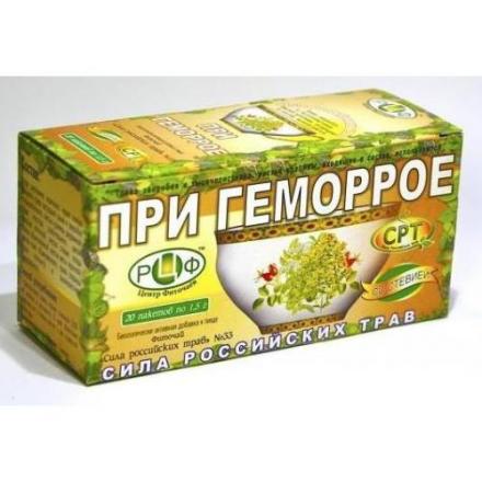 ФИТОЧАЙ РОССИЙСКИЕ ТРАВЫ №33 при геморое ф/п №20