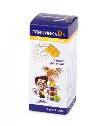 ГЛИЦИНКА Д3 сироп фл. 200 МЕ 100 мл