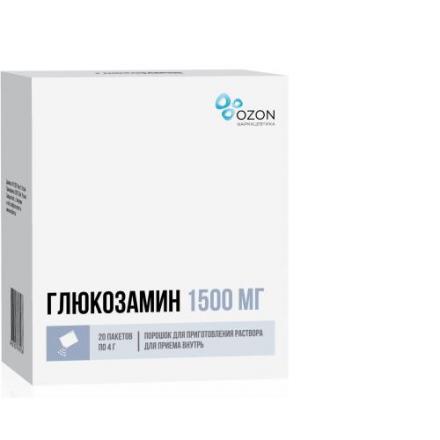 ГЛЮКОЗАМИН ОЗОН пор д/приг.р-ра внутрь 1,5 г пак. №20